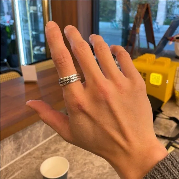Silver Geometric Ring unisex